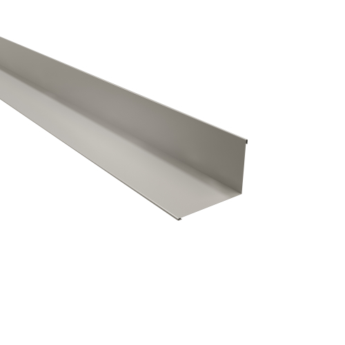 Wandanschluss Typ 1 | 90° SONDERKANTTEIL | Stahl 0,75 mm | 25 µm Polyester | RAL 9002 Grauweiß Wandanschluss Typ 1 | 90°