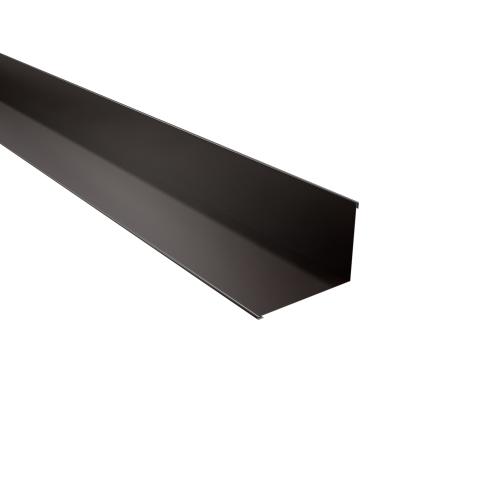 Wandanschluss Typ 1 | 90° SONDERKANTTEIL | Stahl 0,50 mm | 60 µm Puramid | RAL 8017 Schokoladenbraun Wandanschluss Typ 1 | 90°