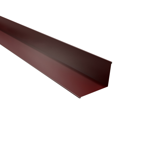 Wandanschluss Typ 2 | 95° SONDERKANTTEIL | Stahl 0,50 mm | 25 µm Polyester | RAL 3005 Weinrot Wandanschluss Typ 2 | 95°