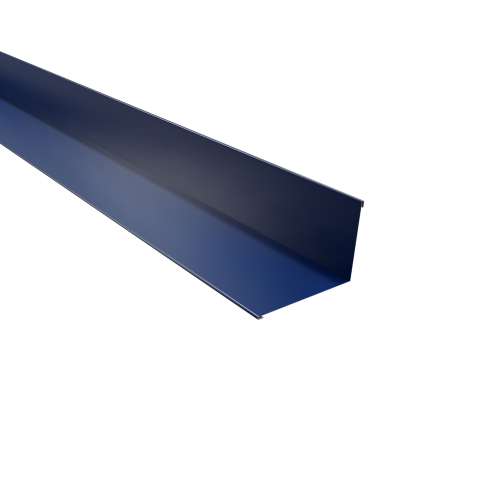 Wandanschluss Typ 2 | 95° SONDERKANTTEIL | Stahl 0,50 mm | 25 µm Polyester | RAL 5010 Enzianblau Wandanschluss Typ 2 | 95°