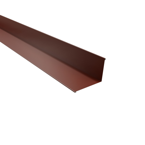 Wandanschluss Typ 2 | 95° SONDERKANTTEIL | Stahl 0,50 mm | 60 µm Puramid | RAL 8012 Rotbraun Wandanschluss Typ 2 | 95°