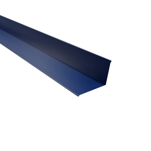 Wandanschluss Typ 3 | 100° SONDERKANTTEIL | Stahl 0,50 mm | 25 µm Polyester | RAL 5010 Enzianblau Wandanschluss Typ 3 | 100°