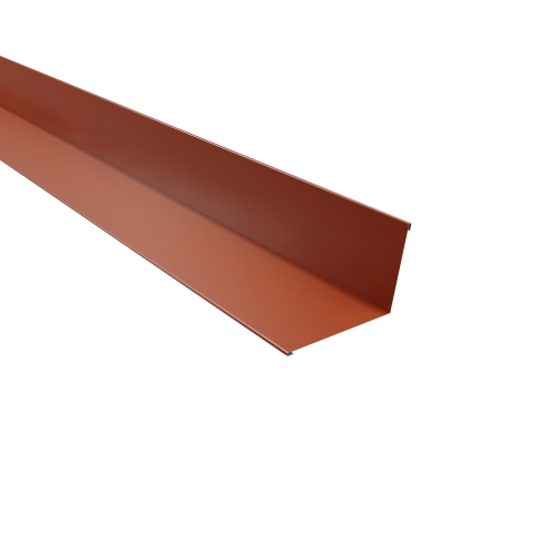 Wandanschluss Typ 3 | 100° SONDERKANTTEIL | Stahl 0,50 mm | 25 µm Polyester | RAL 8004 Kupferbraun Wandanschluss Typ 3 | 100°