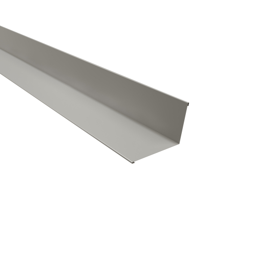 Wandanschluss Typ 3 | 100° SONDERKANTTEIL | Stahl 0,50 mm | 25 µm Polyester | RAL 9006 Weißaluminium Wandanschluss Typ 3 | 100°