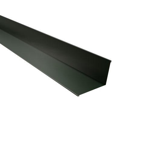 Wandanschluss Typ 3 | 100° SONDERKANTTEIL | Stahl 0,75 mm | 25 µm Polyester | RAL 6020 Chromoxidgrün Wandanschluss Typ 3 | 100°