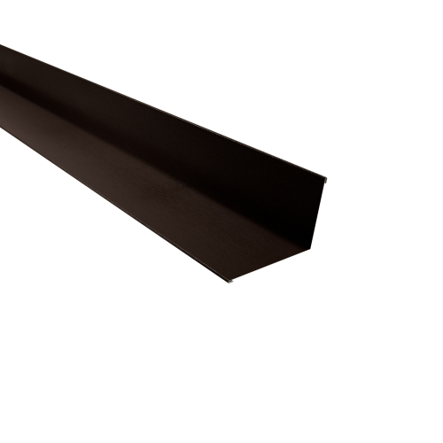 Wandanschluss Typ 3 | 100° SONDERKANTTEIL | Stahl 0,50 mm | 35 µm Mattpolyester | 32 Dunkelbraun Wandanschluss Typ 3 | 100°