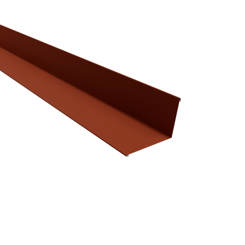 Wandanschluss Typ 3 | 100° SONDERKANTTEIL | Stahl 0,50 mm | 35 µm Mattpolyester | 75 Ziegelrot Wandanschluss Typ 3 | 100°