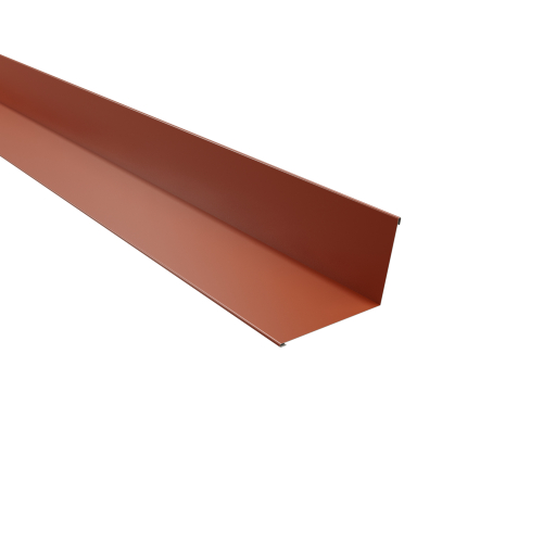 Wandanschluss Typ 3 | 100° SONDERKANTTEIL | Stahl 0,50 mm | 60 µm Puramid | RAL 8004 Kupferbraun Wandanschluss Typ 3 | 100°