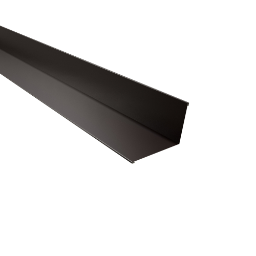 Wandanschluss Typ 3 | 100° SONDERKANTTEIL | Stahl 0,50 mm | 60 µm Puramid | RAL 8017 Schokoladenbraun Wandanschluss Typ 3 | 100°