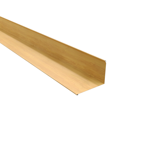 Wandanschluss Typ 4 | 90° SONDERKANTTEIL | Stahl 0,50 mm | 35 µm Strukturpolyester | Holzoptik Ahorn Wandanschluss Typ 4 | 90°
