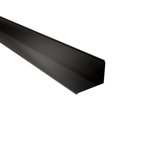 Wandanschluss Typ 4 | 90° SONDERKANTTEIL | Stahl 0,50 mm | 25 µm Polyester | RAL 9005 Tiefschwarz Wandanschluss Typ 4 | 90°