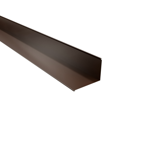 Wandanschluss Typ 4 | 90° SONDERKANTTEIL | Stahl 0,75 mm | 25 µm Polyester | RAL 8011 Nussbraun Wandanschluss Typ 4 | 90°