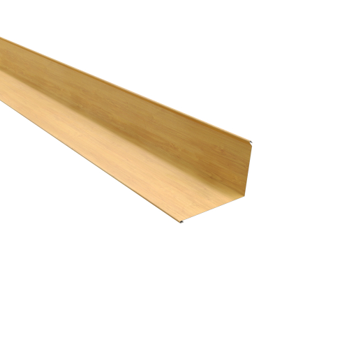 Wandanschluss Typ 5 | 95° SONDERKANTTEIL | Stahl 0,50 mm | 35 µm Strukturpolyester | Holzoptik Ahorn Wandanschluss Typ 5 | 95°