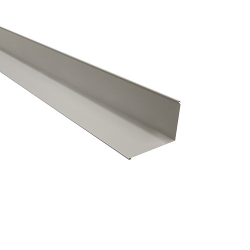 Wandanschluss Typ 5 | 95° SONDERKANTTEIL | Stahl 0,75 mm | 60 µm Puramid | RAL 9002 Grauweiß Wandanschluss Typ 5 | 95°