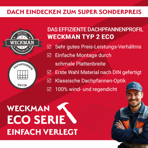 Pfannenblech Typ 2 ECO | Stahl 0,50 mm | 25 µm Polyester | RAL 8004 Kupferbraun #2