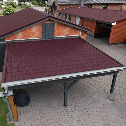 Pfannenblech Typ 2/1060 Stahl 0,50 mm | 25 µm Polyester | RAL 3005 Weinrot Pfannenblech Typ 2/1060 | Stahl 0,50 mm | 25 µm Polyester | RAL 3005 Weinrot #2