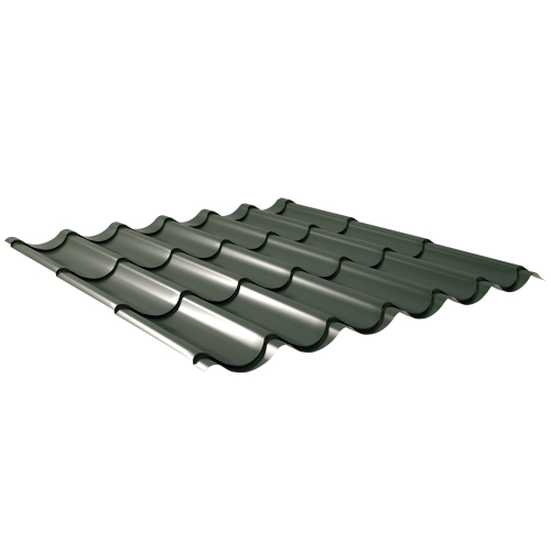 Pfannenblech Typ 2/1060 | Stahl 0,50 mm | 25 µm Polyester | RAL 6020 Chromoxidgrün #1