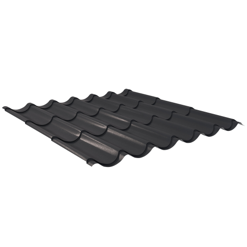 Pfannenblech Typ 2/1060 | Stahl 0,50 mm | 35 µm Mattpolyester | 23 Dunkelgrau | Anti-Tropf 70 #1