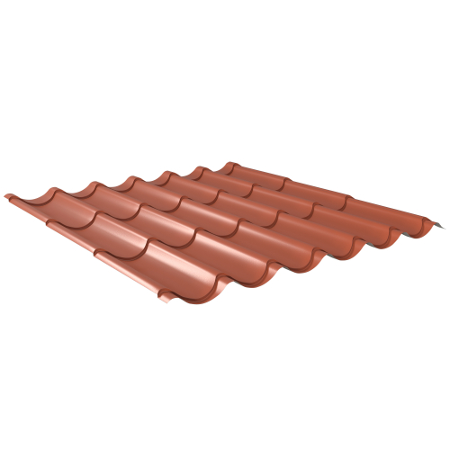 Pfannenblech Typ 2/1060 Stahl 0,50 mm | 60 µm Puramid | RAL 8004 Kupferbraun | Anti-Tropf 70 Pfannenblech Typ 2/1060 | Stahl 0,50 mm | 60 µm Puramid | RAL 8004 Kupferbraun | Anti-Tropf 70 #1