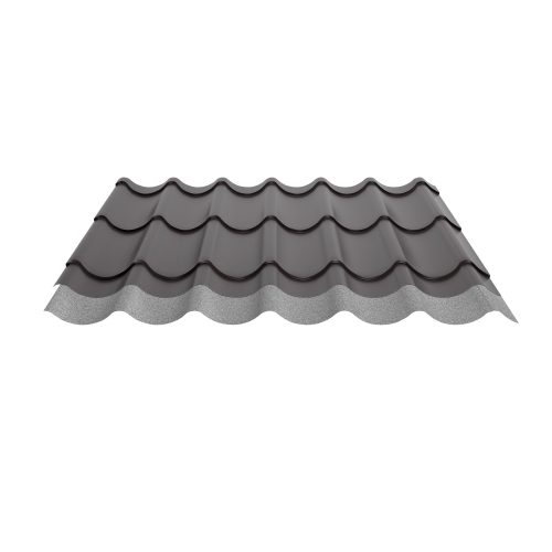 Pfannenblech Typ 2/1060 | Stahl 0,50 mm | 60 µm Puramid | RAL 8017 Schokoladenbraun | Anti-Tropf 110 #2