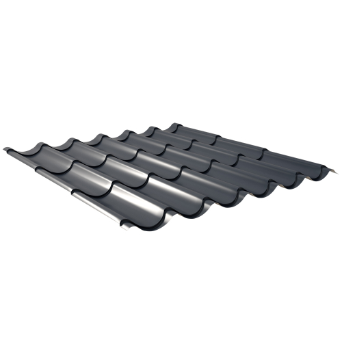 Pfannenblech Typ 2/1060 Aluminium 0,70 mm | 25 µm Polyester | RAL 7016 Anthrazitgrau Pfannenblech Typ 2/1060