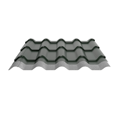 Pfannenblech Typ Europa | Stahl 0,50 mm | 25 µm Polyester | RAL 6020 Chromoxidgrün | Anti-Tropf 110B #2