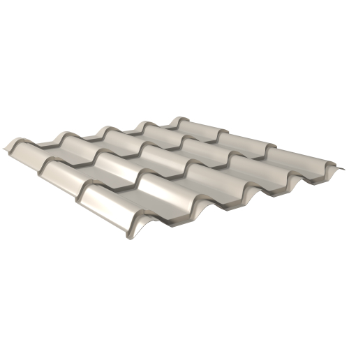Pfannenblech Typ Europa | Stahl 0,50 mm | 25 µm Polyester | RAL 9002 Grauweiß #1