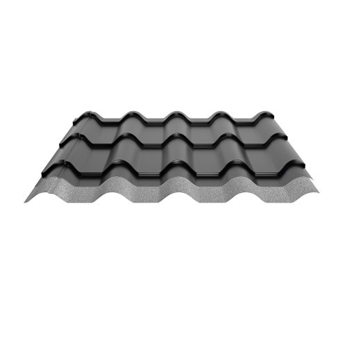 Pfannenblech Typ Europa | Stahl 0,50 mm | 25 µm Polyester | RAL 9005 Tiefschwarz | Anti-Tropf 110B #2