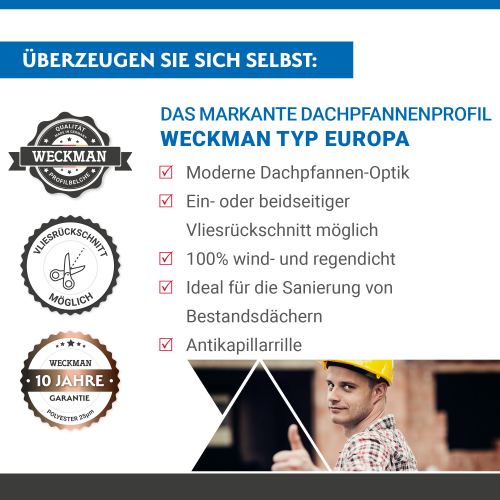 Pfannenblech Typ Europa Stahl 0,50 mm | 25 µm Polyester | RAL 9007 Graualuminium | Anti-Tropf 110T Pfannenblech Typ Europa | Stahl 0,50 mm | 25 µm Polyester | RAL 9007 Graualuminium | Anti-Tropf 110T #3