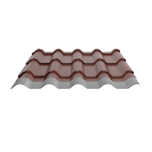 Pfannenblech Typ Europa | Stahl 0,63 mm | 25 µm Polyester | RAL 8012 Rotbraun | Anti-Tropf 110B #2