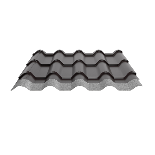 Pfannenblech Typ Europa | Stahl 0,63 mm | 25 µm Polyester | RAL 8017 Schokoladenbraun | Anti-Tropf 110B #2