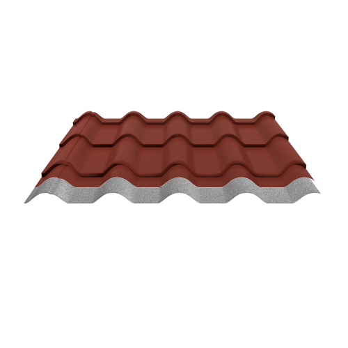 Pfannenblech Typ Europa | Stahl 0,50 mm | 35 µm Mattpolyester | 29 Rot | Anti-Tropf 110B #2