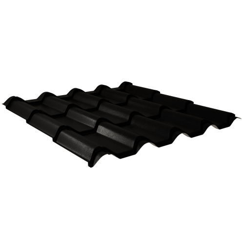 Pfannenblech Typ Europa | Stahl 0,50 mm | 35 µm Mattpolyester | 33 Schwarz | Anti-Tropf 110B #1