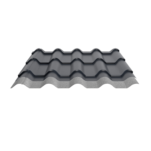 Pfannenblech Typ Europa | Stahl 0,50 mm | 60 µm Puramid | RAL 7016 Anthrazitgrau | Anti-Tropf 110T #2