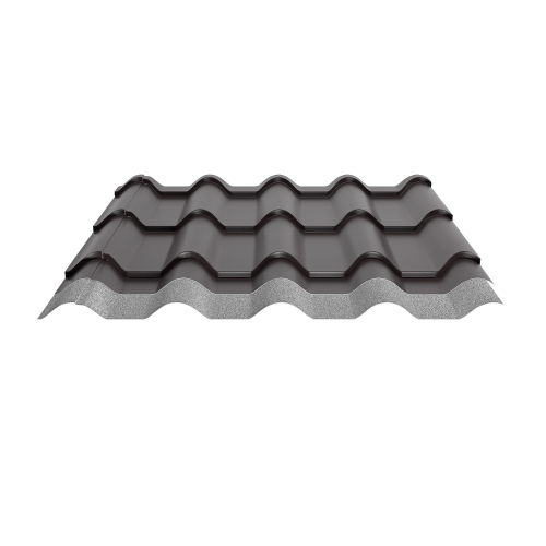 Pfannenblech Typ Europa | Stahl 0,50 mm | 60 µm Puramid | RAL 8017 Schokoladenbraun | Anti-Tropf 110B #2