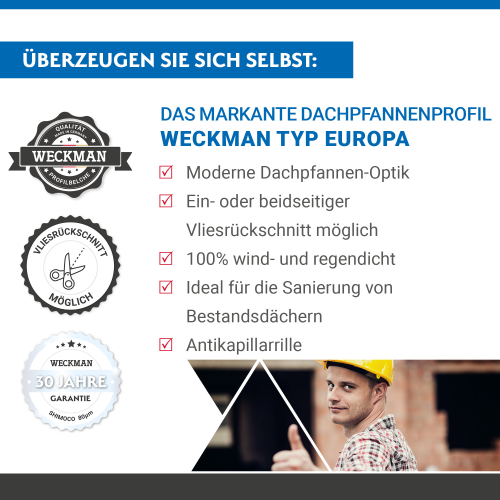 Pfannenblech Typ Europa Stahl 0,50 mm | 80 µm Shimoco | RAL 6020 Chromoxidgrün | Anti-Tropf 110T Pfannenblech Typ Europa | Stahl 0,50 mm | 80 µm Shimoco | RAL 6020 Chromoxidgrün | Anti-Tropf 110T #4