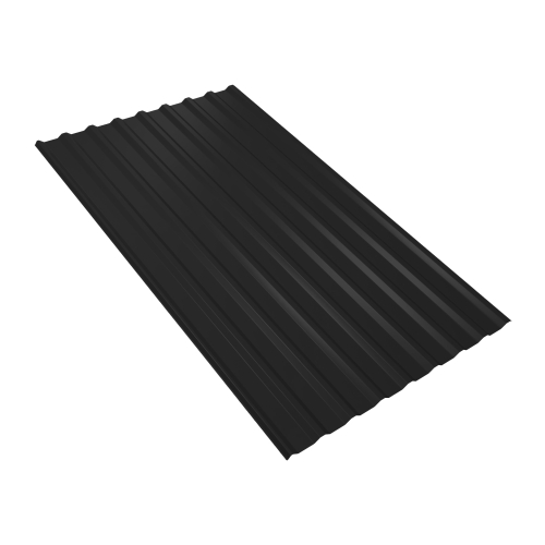 Trapezblech W-20/1100 | 60x Palette | 2000 mm | Stahl 0,50 mm | 25 µm Polyester | RAL 9005 Tiefschwarz | 60 Stk. pro Palette #1