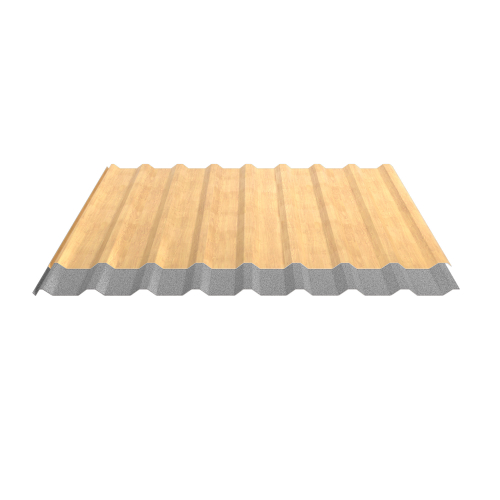 Trapezblech W-20/1100 | Dachprofil | Stahl 0,50 mm | 35 µm Strukturpolyester | Holzoptik Ahorn | Anti-Tropf 70 #2