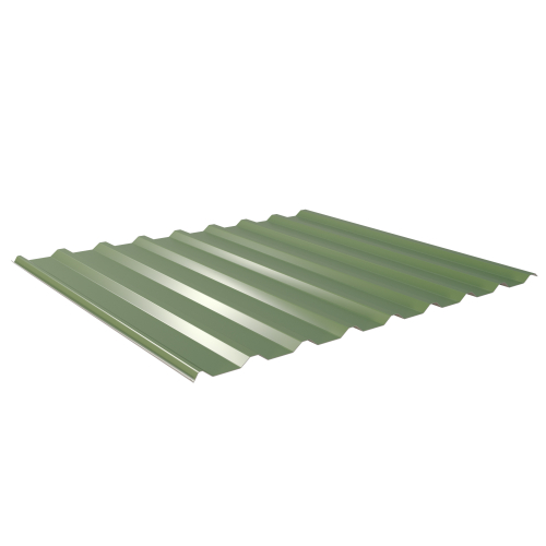 Trapezblech W-20/1100 | Dachprofil | Stahl 0,50 mm | 25 µm Polyester | RAL 6011 Resedagrün | Anti-Tropf 200 #1