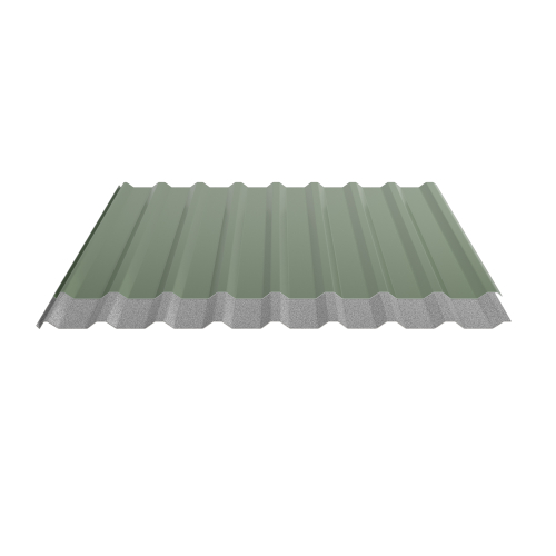 Trapezblech W-20/1100 | Dachprofil | Stahl 0,50 mm | 25 µm Polyester | RAL 6011 Resedagrün | Anti-Tropf 200 #2