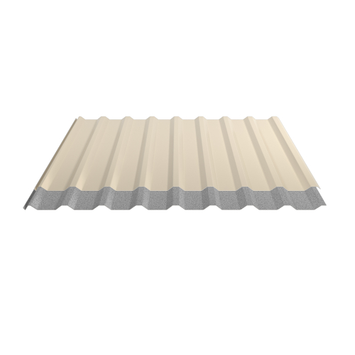 Trapezblech W-20/1100 | Dachprofil | Stahl 0,63 mm | 25 µm Polyester | RAL 1015 Hellelfenbein | Anti-Tropf 70 #2