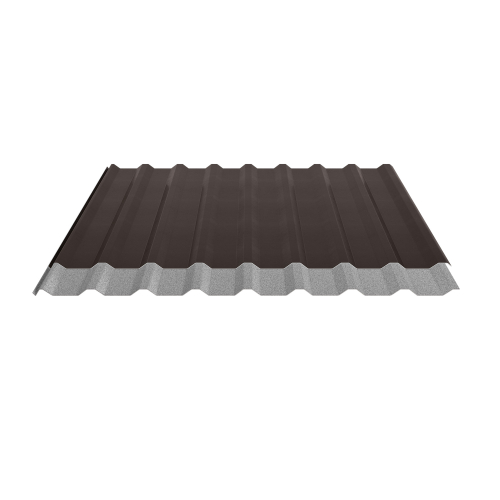 Trapezblech W-20/1100 | Dachprofil | Stahl 0,50 mm | 35 µm Mattpolyester | 32 Dunkelbraun | Anti-Tropf 200 #2