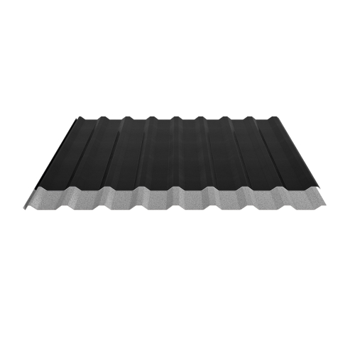 Trapezblech W-20/1100 | Dachprofil | Stahl 0,50 mm | 35 µm Mattpolyester | 33 Schwarz | Anti-Tropf 70 #2