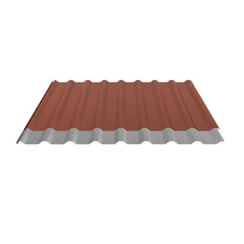 Trapezblech W-20/1100 | Dachprofil | Stahl 0,50 mm | 35 µm Mattpolyester | 75 Ziegelrot | Anti-Tropf 200 #2