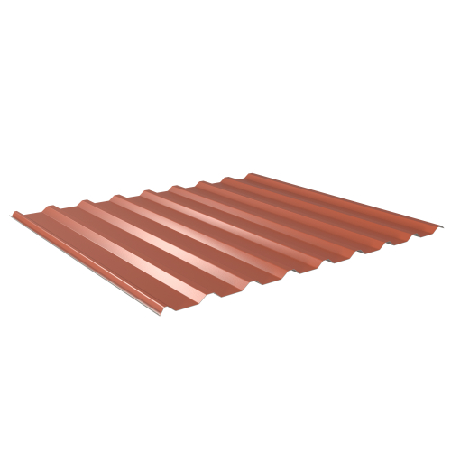 Trapezblech W-20/1100 | Dachprofil | Stahl 0,50 mm | 60 µm Puramid | RAL 8004 Kupferbraun #1