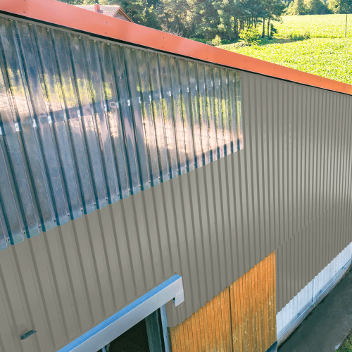 Trapezblech W-20/1100 mit Zusatzprägung | Wandprofil Stahl 0,50 mm | 25 µm Polyester | RAL 9007 Graualuminium Trapezblech W-20/1100 mit Zusatzprägung | Wandprofil | Stahl 0,50 mm | 25 µm Polyester | RAL 9007 Graualuminium #3