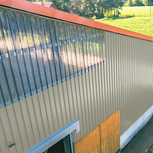 Trapezblech W-20/1100 mit Zusatzprägung | Wandprofil Stahl 0,63 mm | 25 µm Polyester | RAL 9002 Grauweiß Trapezblech W-20/1100 mit Zusatzprägung | Wandprofil | Stahl 0,63 mm | 25 µm Polyester | RAL 9002 Grauweiß #3