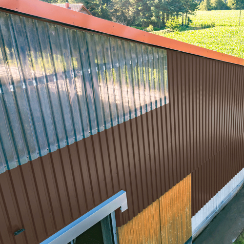 Trapezblech W-20/1100 mit Zusatzprägung | Wandprofil Stahl 0,75 mm | 25 µm Polyester | RAL 8011 Nussbraun Trapezblech W-20/1100 mit Zusatzprägung | Wandprofil | Stahl 0,75 mm | 25 µm Polyester | RAL 8011 Nussbraun #3