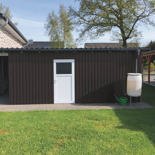 Trapezblech W-20/1100 mit Zusatzprägung | Wandprofil Stahl 0,75 mm | 25 µm Polyester | RAL 8017 Schokoladenbraun Trapezblech W-20/1100 mit Zusatzprägung | Wandprofil | Stahl 0,75 mm | 25 µm Polyester | RAL 8017 Schokoladenbraun #2