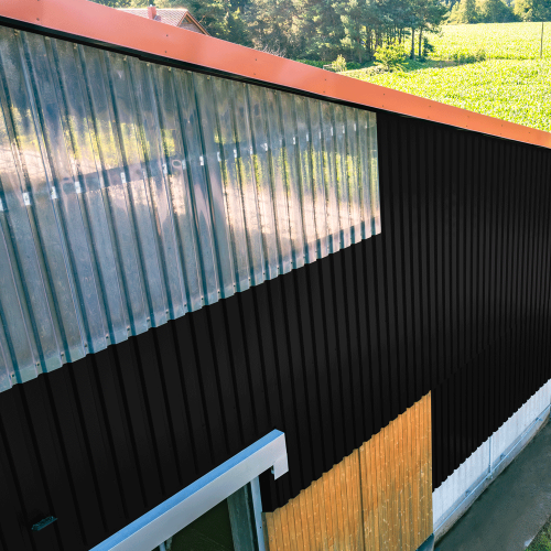 Trapezblech W-20/1100 mit Zusatzprägung | Wandprofil Stahl 0,50 mm | 35 µm Mattpolyester | 33 Schwarz Trapezblech W-20/1100 mit Zusatzprägung | Wandprofil | Stahl 0,50 mm | 35 µm Mattpolyester | 33 Schwarz #3